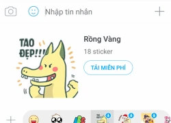 Sticker Rồng Pikachu có mặt trên Zalo