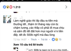 Tranh cãi: Giáo viên có cần có thưởng Tết?