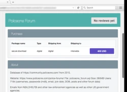715.000 tài khoản trên diễn đàn cảnh sát Mỹ bị rao bán trên Darknet