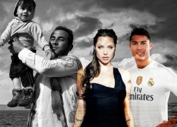 C. Ronaldo đóng phim với Angelina Jolie