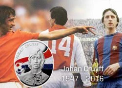 Chân dung Johan Cruyff được vinh danh trên tiền xu