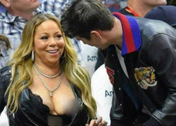 Diva Mariah Carey "hớ hênh" vòng một khi đi chơi cùng bồ trẻ