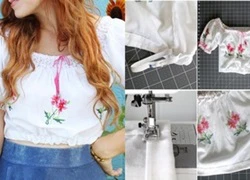 'Hô biến' áo cũ thành áo crop-top hợp mốt