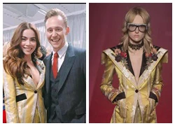 HOT: Hồ Ngọc Hà diện đồ sexy giá trăm triệu, tạo dáng bên Tom Hiddleston tại show Gucci