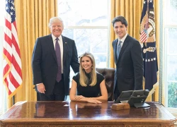 Ivanka bị chỉ trích vì ngồi vào ghế tổng thống khi tiếp thủ tướng Canada