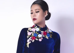 'Kiều nữ làng hài' Nam Thư lăng xê áo dài nhung