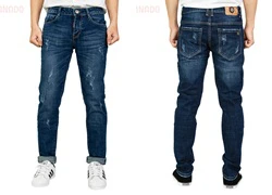 Quần jean nam basic xước nhẹ SID56490