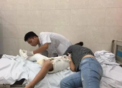 Vụ học sinh gãy chân trong trường Nam Trung Yên: Đưa cháu bé đi giám định