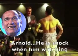 Arnold Schwarzenegger thán phục màn xiếc chồng đầu của Quốc Cơ - Quốc Nghiệp