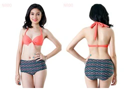 Bikini 2 mảnh lưng cao thổ cẩm BS016 SID58247