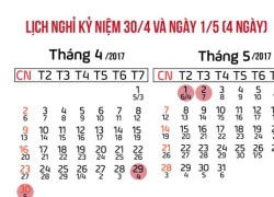 Dịp 30/4, người lao động được nghỉ bao nhiêu ngày?