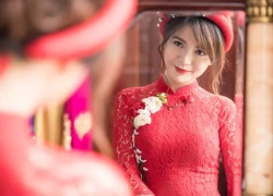 Hot girl M.U Tú Linh đẹp đến nao lòng trong lễ ăn hỏi