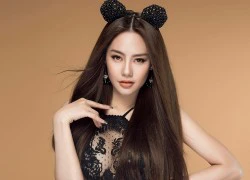 Linh Chi diện đầm ren ôm gợi cảm