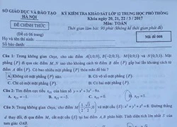 Thi thử THPT quốc gia ở Hà Nội: Đề Toán dài, học sinh khó làm hết