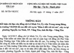 Viện KSND Tối cao yêu cầu khởi tố bị can cụ ông 76 tuổi bị tố dâm ô trẻ em