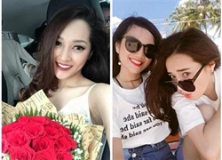 Bảo Anh rạng rỡ bên hoa fan tặng, Nhã Phương khoe ảnh đẹp cùng chị gái