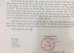 Báo cáo Bộ Y tế vụ sản phụ vừa sinh đã tử vong