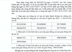 Công bố đường dây nóng về ATGT dịp lễ 30.4 1.5