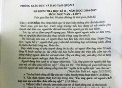 &#8216;Cuộc chiến vỉa hè&#8217; vào đề thi lớp 9