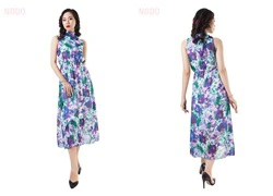 Đầm maxi cổ nơ duyên dáng SID59680