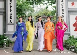 Dàn người đẹp Miss Grand International chụp ảnh áo dài tại Việt Nam