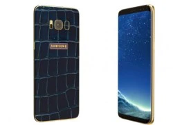 Galaxy S8 phiên bản da cá sấu đính kim cương xanh