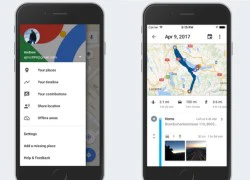 Google Maps hiển thị lịch sử vị trí trên iOS