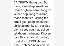 Nhầm một chữ trong mail, mất toi 210.000 USD