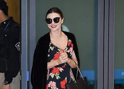 Siêu mẫu Miranda Kerr gây chú ý tại sân bay Hàn Quốc