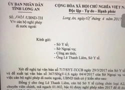 UBND tỉnh Long An không biết nguyên Giám đốc sở Y tế bị cấm xuất cảnh