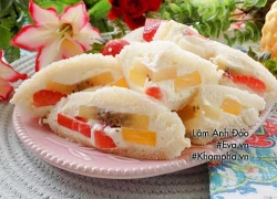 [Chế biến] - Bánh sandwich kẹp kem tươi trái cây ngon mát