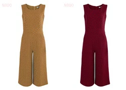 Bộ Jumpsuit chấm bi quần ngố thời trang SID59340