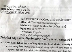 Cà Mau lộ nguồn tài liệu thi công chức: Chưa xác định được nguyên nhân