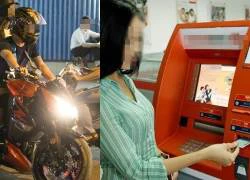 Cầm thẻ ra ATM rút tiền, thấy chồng đèo bồ phóng qua, người vợ làm điều không ngờ