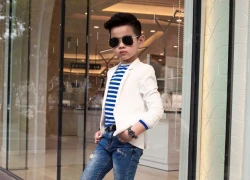 'Hot boy' nhí bảnh bao với cách mix đồ sành điệu