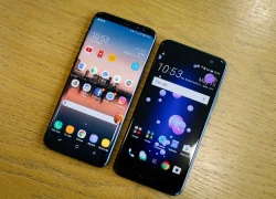 HTC U11 so kiểu dáng với Galaxy S8+