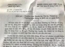 Trưởng Ban Tổ chức Tỉnh ủy Bạc Liêu tự ra văn bản trao quyền cho chính mình