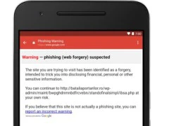 Ứng dụng Gmail trên Android có khả năng phòng tránh được liên kết lừa đảo