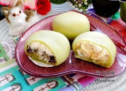 [Chế biến] - Bánh mochi lá dứa kem tươi sầu riêng mát lạnh tuyệt ngon