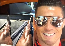 C. Ronaldo khoe cặp đùi gân guốc, bóng nhẫy và 'đắt nhất thế giới'