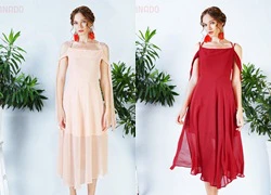 Đầm maxi nơ vai nữ tính SID63642