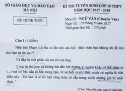 Đề thi Ngữ văn, Toán vào lớp 10 chuyên ở Hà Nội