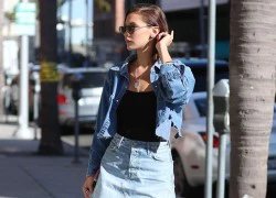 Diện chân váy ngắn tôn dáng như Bella Hadid