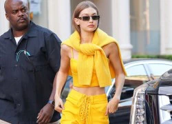 Gigi Hadid thu hút trong trang phục màu vàng sáng