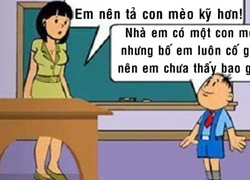 Học trò không thể làm văn vì bố