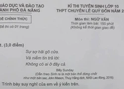 Tranh luận về đề thi Ngữ văn vào trường chuyên ở Đà Nẵng