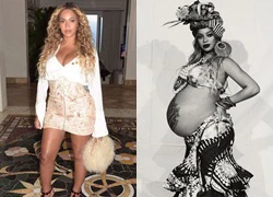 Beyonce thon thả ngỡ ngàng sau 1 tháng đẻ sinh đôi