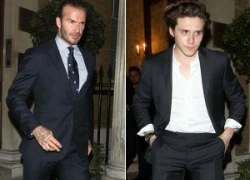 Bố con Becks như tài tử đi dự tiệc tối