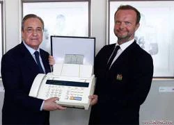 Florentino Perez bị chế ảnh tặng máy fax cho sếp Man Utd