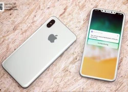 iPhone 8 màu trắng thiết kế không viền trông ra sao?